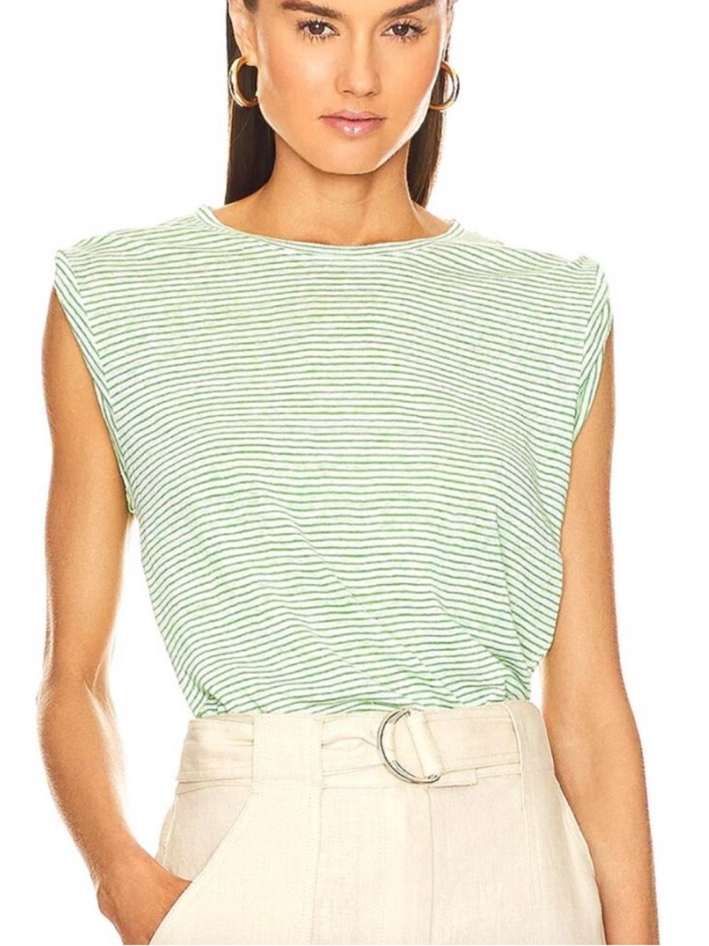 FRAME Denim Rolled Muscle Tee